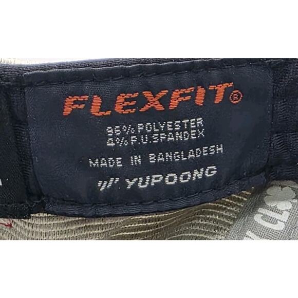 Black Clover Live Lucky Tan FlexFit Hat Cap Red White‎ Blue Logo S / M Rawlings - Picture 10 of 11